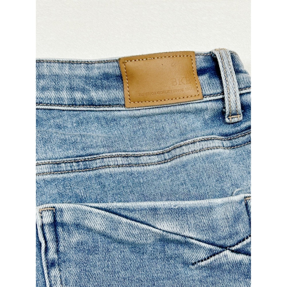 BKE Payton Mid Rise Skinny Jeans Light Wash Raw Hem 28x30 Womens Light Blue - Picture 12 of 12